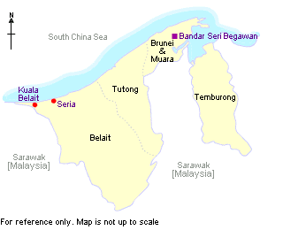Map of Brunei