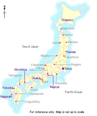 Images Of Japan. MAP OF JAPAN