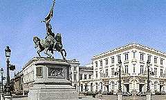The royal square and the museum of art in Brussels