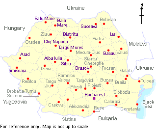 map of romania