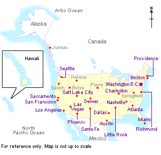 United States Map And Cities