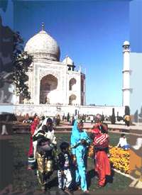 Taj Mahal --visitors