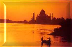 Taj Mahal -at sunset