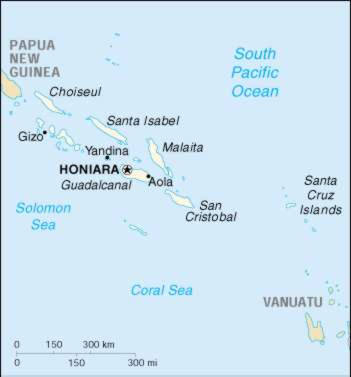 Map Of Solomon Islands 