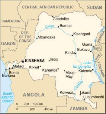 Map Of Democratic Republic of the Congo