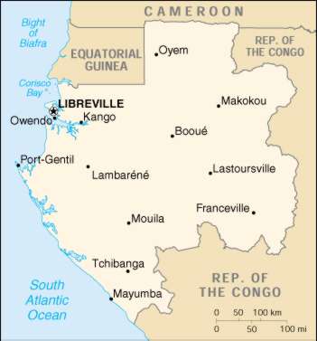 Map Of Gabon 
