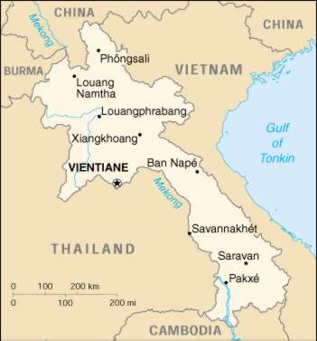 Map Of Laos 