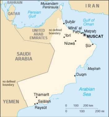 Map Of Oman 