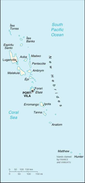 Map Of Vanuatu 
