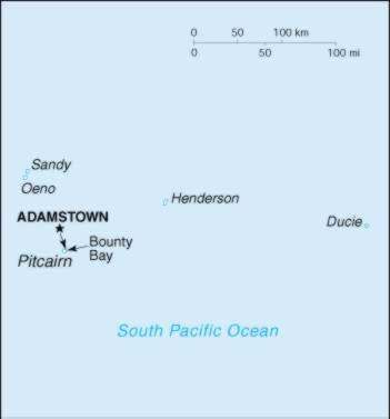 Map Of Pitcairn Islands 